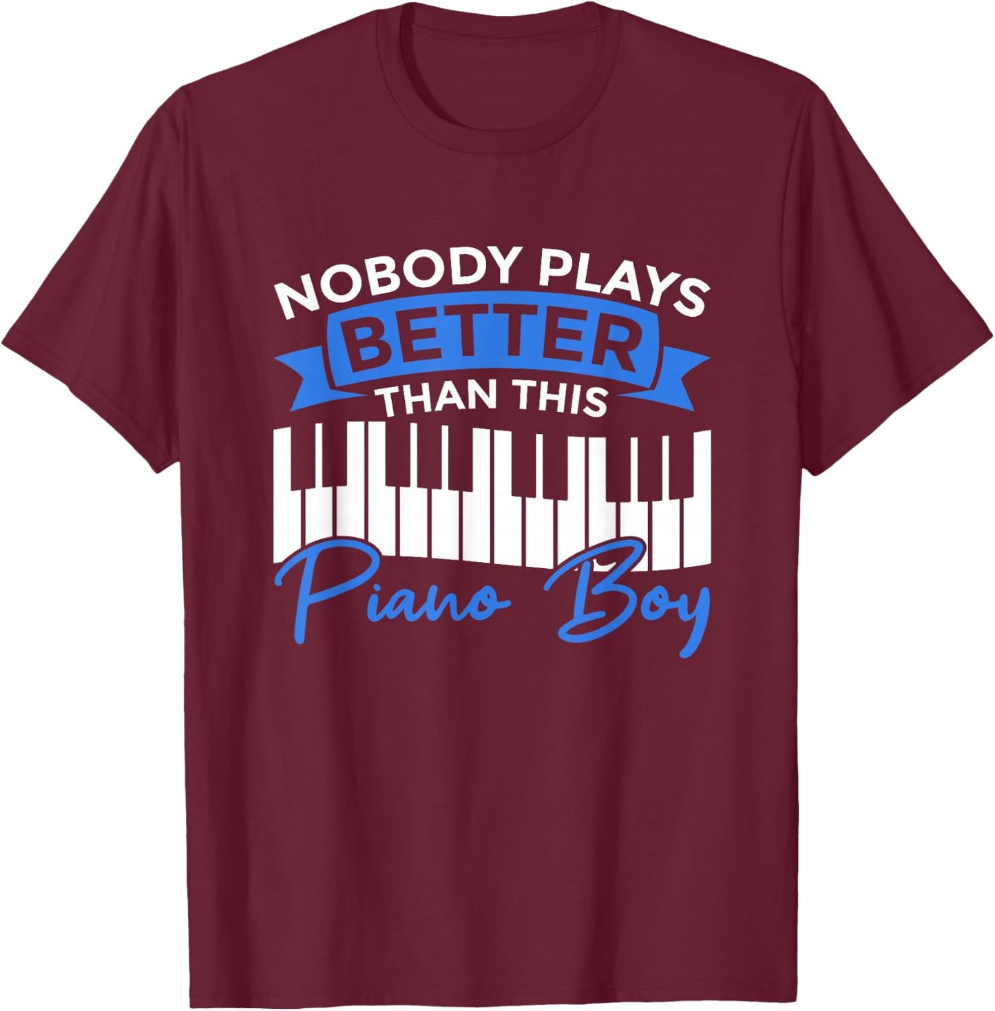 Klavier Junge T-Shirt - T-Shirt | Maroon