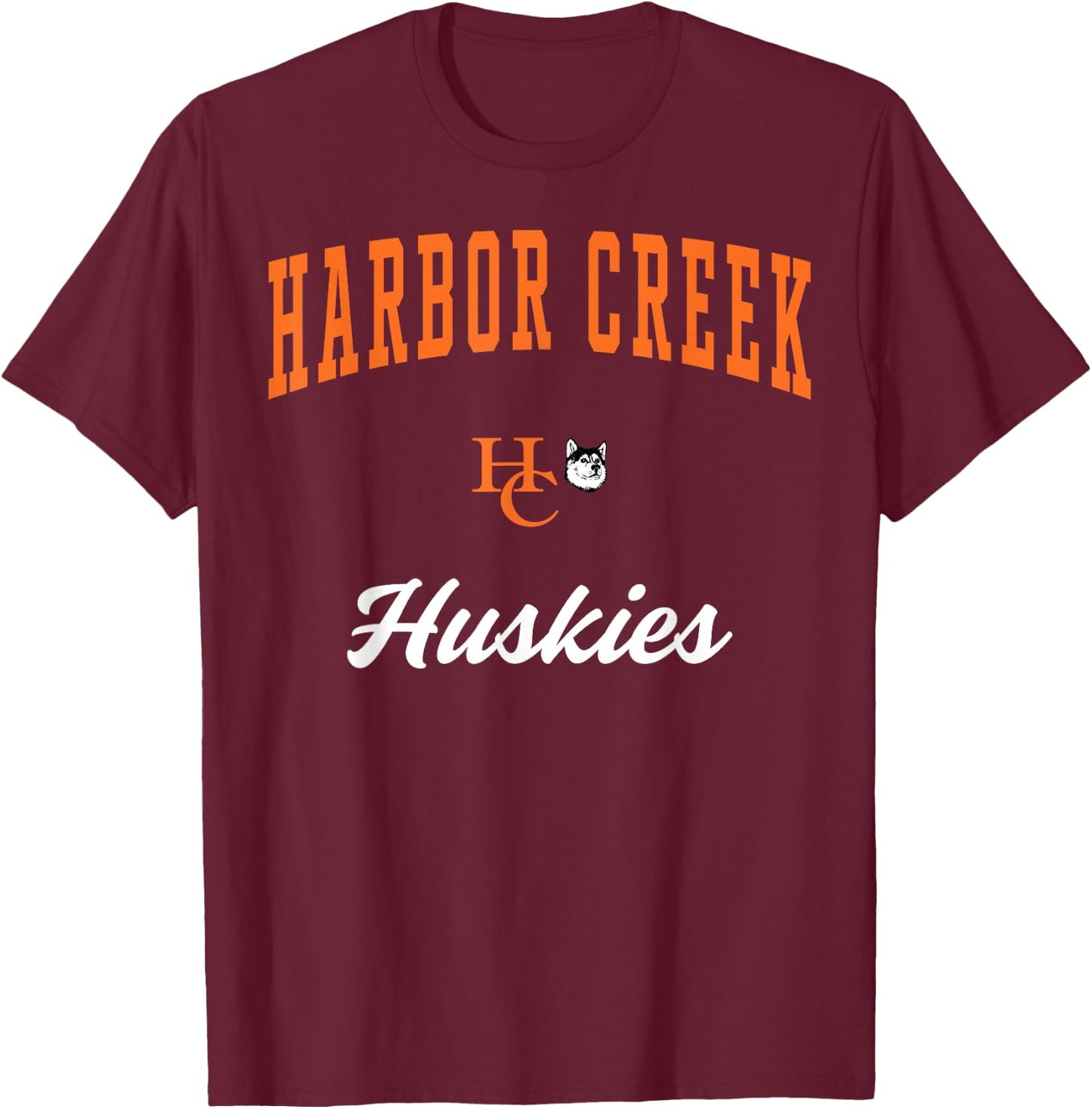 Harbor Creek High School Huskies T-Shirt - T-Shirt | Maroon