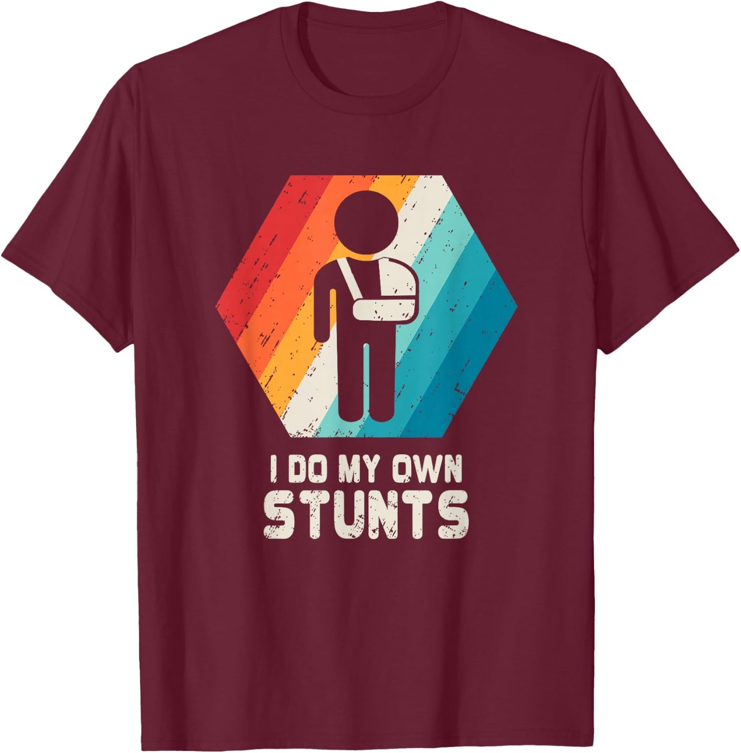Broken Collarbone T Shirt Get Well Soon Funny Gift T-Shirt - T-Shirt | Maroon