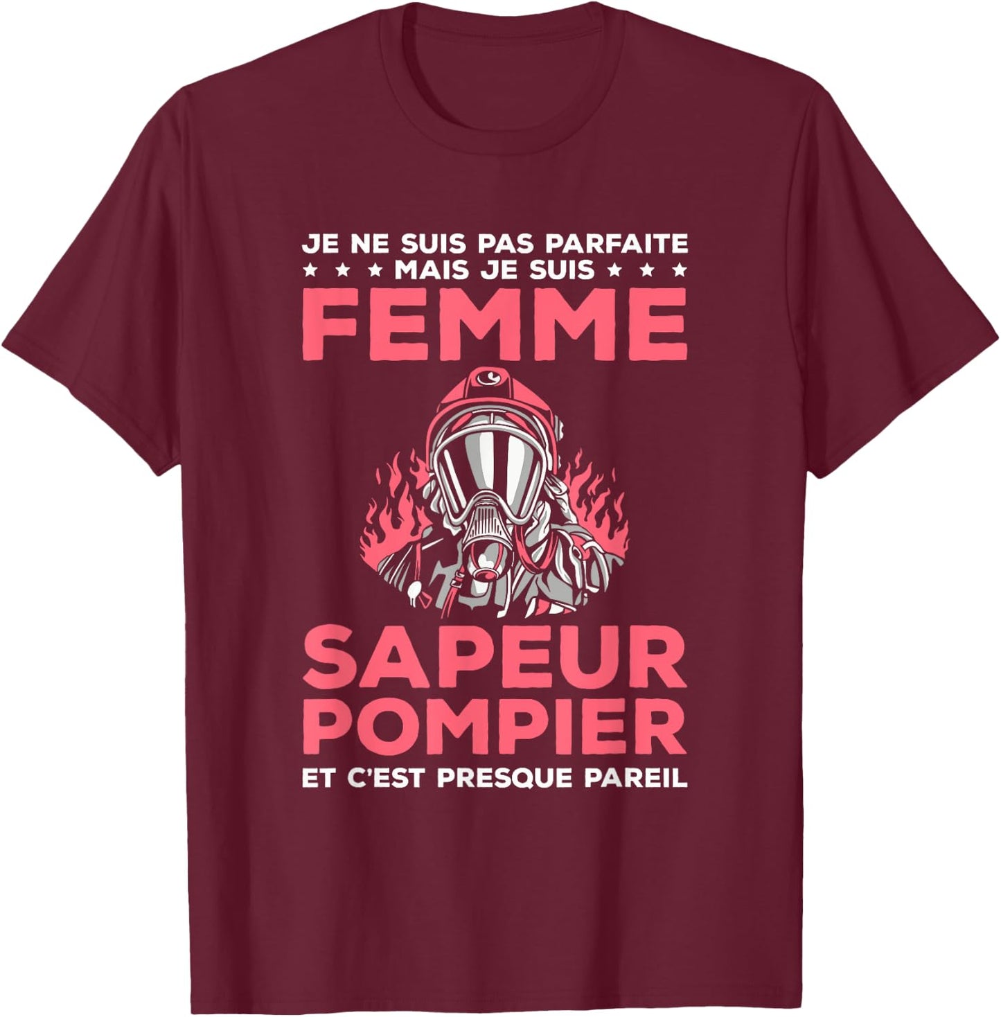 Fireman And , Black, S T-Shirt - T-Shirt | Maroon