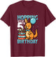 Kids Hopping Into My 5th Birthday Boys 5th Birthday Kangaroo T-Shirt - T-Shirt | Maroon