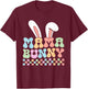 Mama Bunny Shirt Mom Pregnancy Matching Family Easter T-Shirt - T-Shirt | Maroon