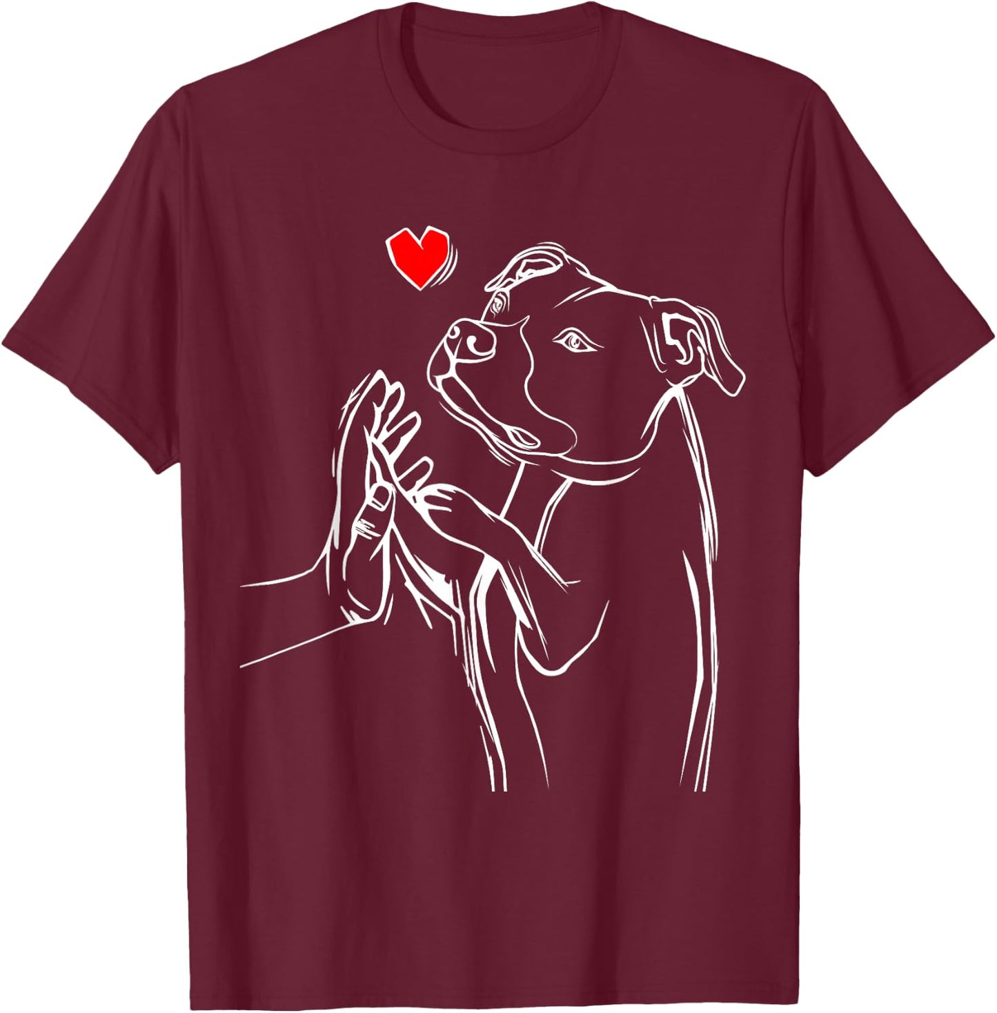 American Staffordshire Terrier Dog Amstaff T-Shirt - T-Shirt | Maroon