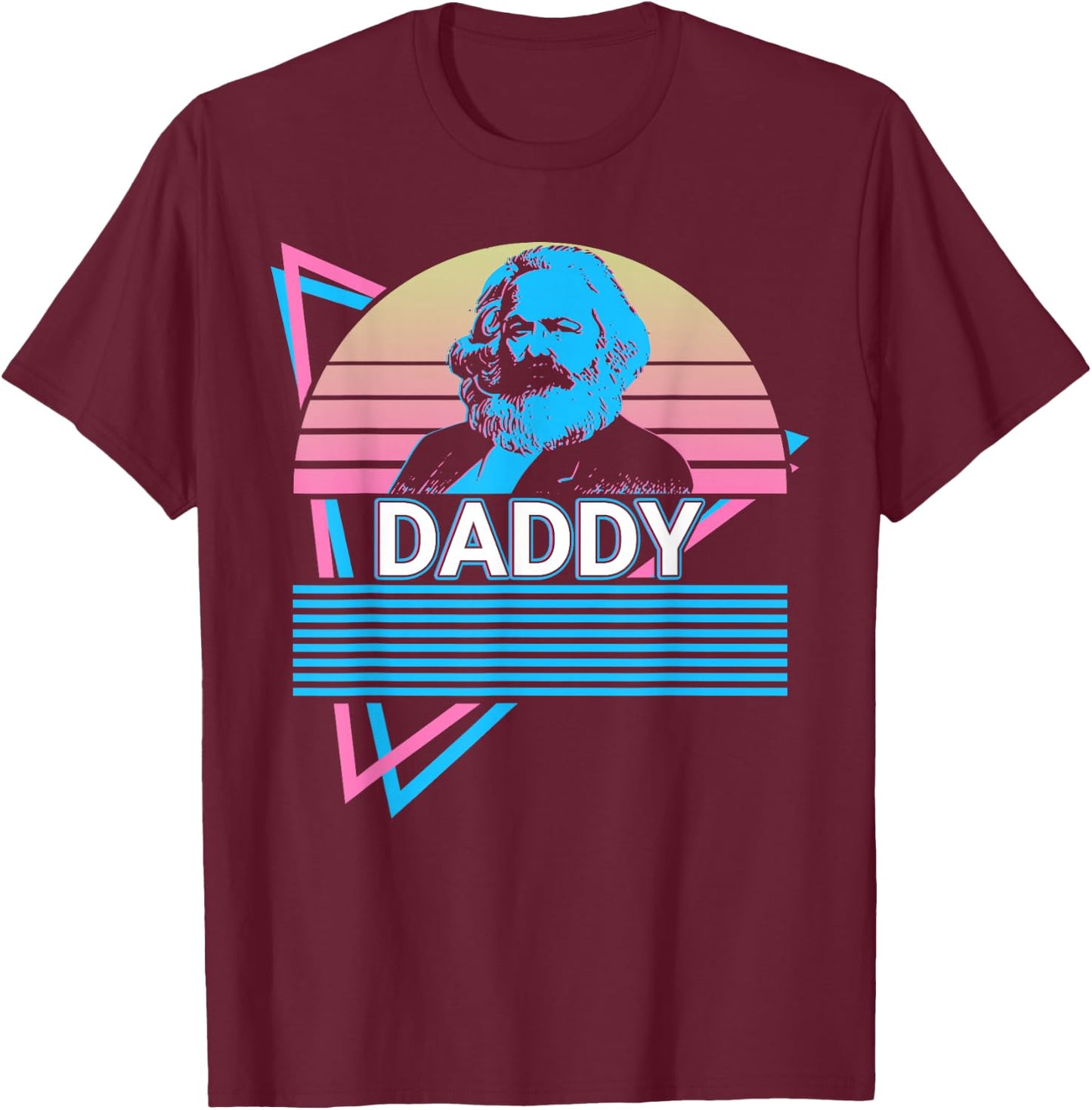Karl Marx Papa Kommunismus Kommunist Papa T-Shirt - T-Shirt | Maroon