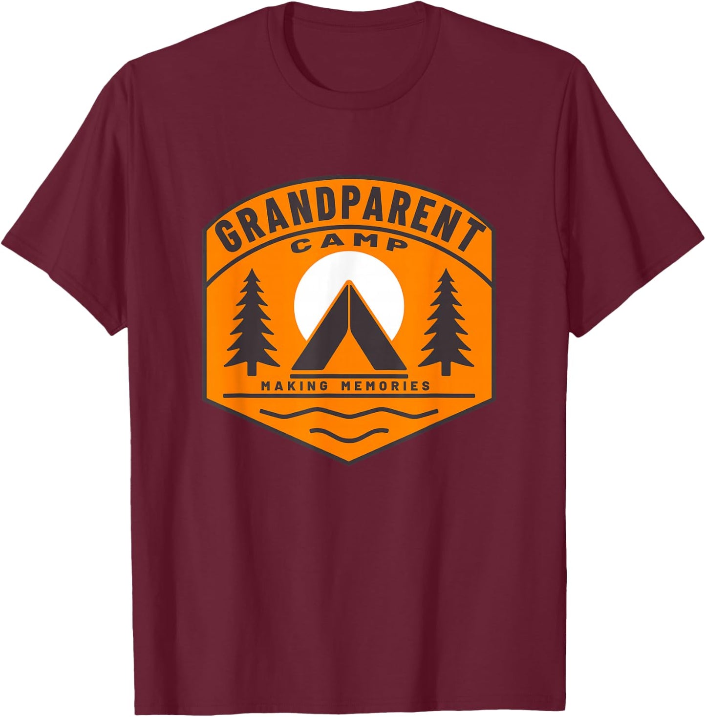 Grandparent Camp Fun Family Cousin Camping Grandchildren T-Shirt - T-Shirt | Maroon