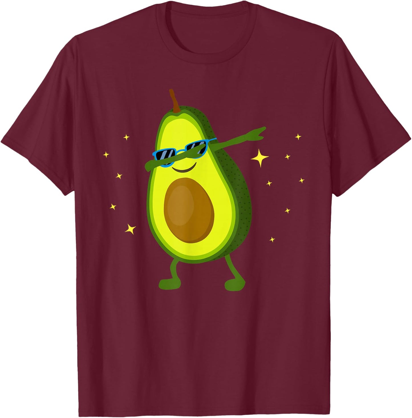 Dabbing Avocado Dabbing Fruit Shirts Vegan Avocado T-Shirt - T-Shirt | Maroon