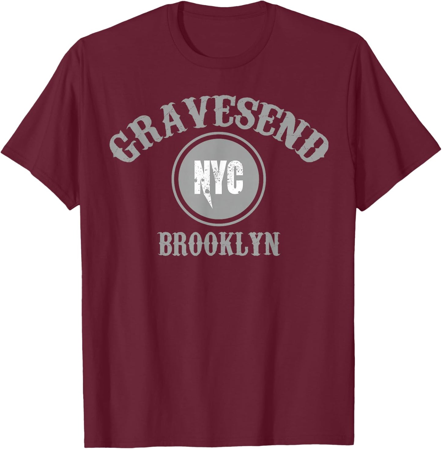 Cool - Gravesend Brooklyn NYC T-Shirt - T-Shirt | Maroon