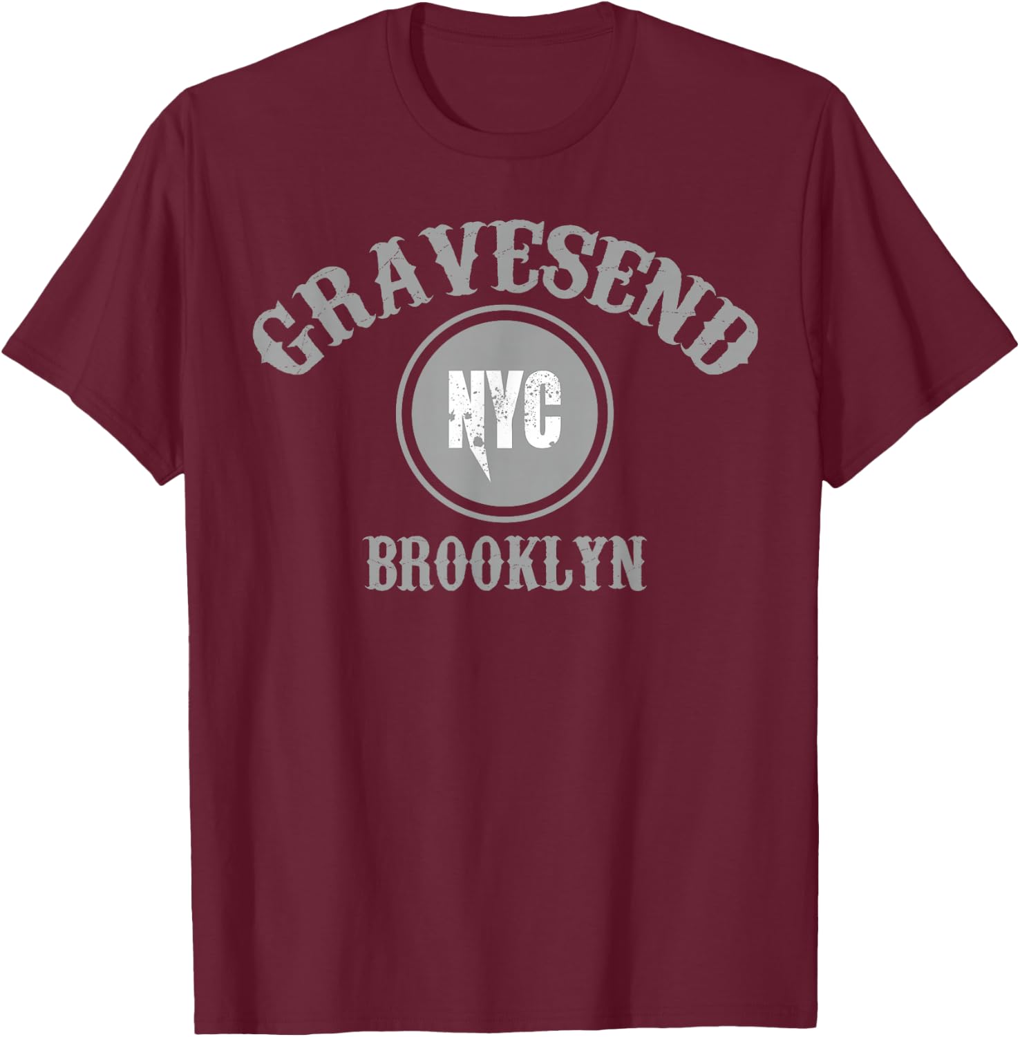 Cool - Gravesend Brooklyn NYC T-Shirt - T-Shirt | Maroon