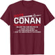 Vote Conan for President Funny , Black, S T-Shirt - T-Shirt | Maroon