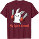 Funny Bunny Spirit Animal Chainsaw Lover T-Shirt - T-Shirt | Maroon