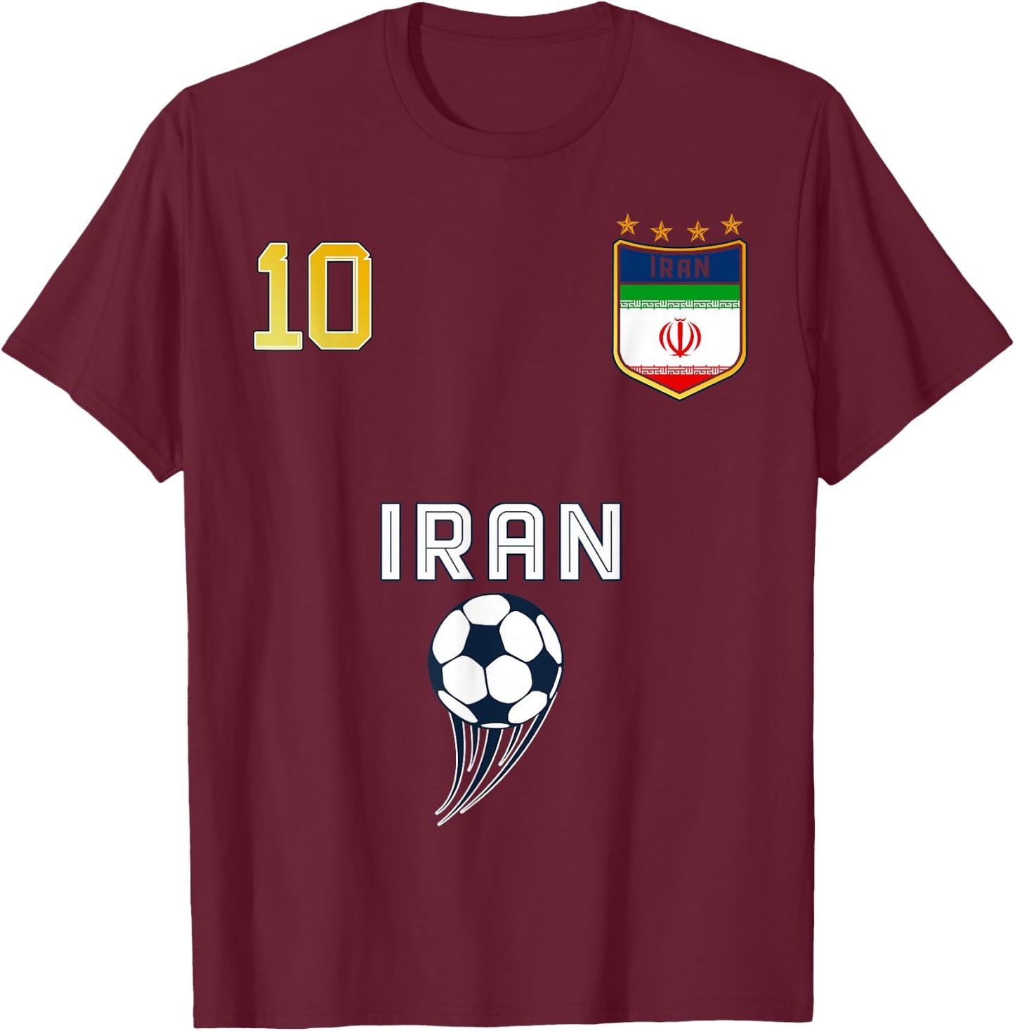 Retro Iran Flag Iranian Pride Lovers T-Shirt - T-Shirt | Maroon