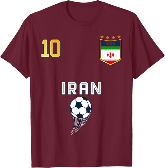 Retro Iran Flag Iranian Pride Lovers T-Shirt - T-Shirt | Maroon