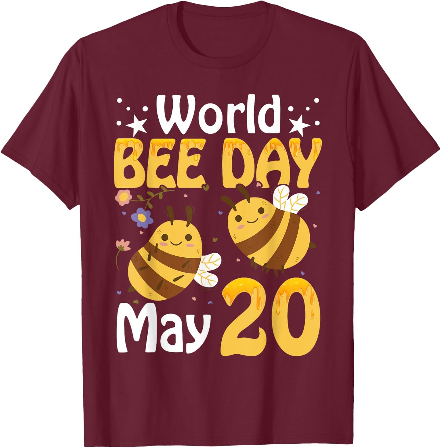 World bee day - bees T-Shirt - T-Shirt | Maroon
