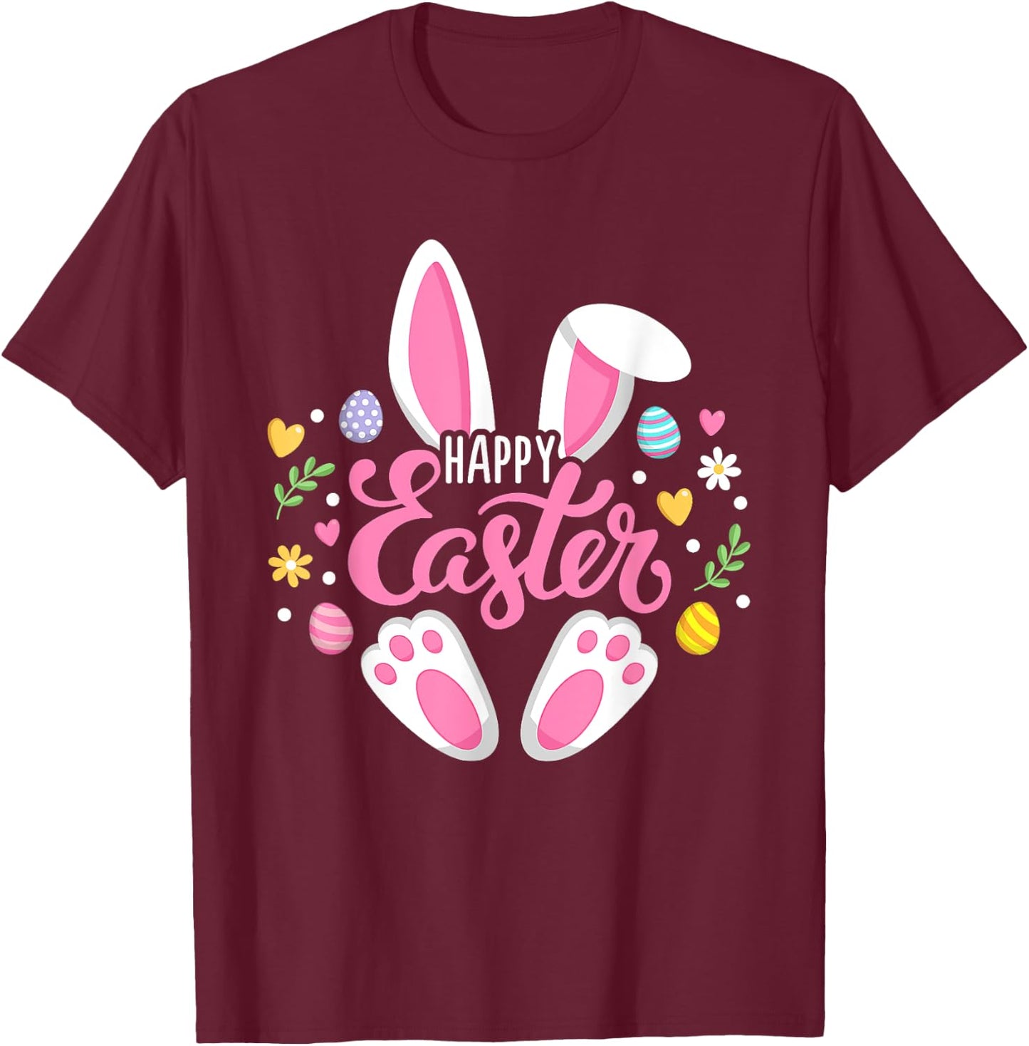 Dabbing Rabbit Easter Day Eggs Dab Boys Girls Kid gift bunny T-Shirt - T-Shirt | Maroon