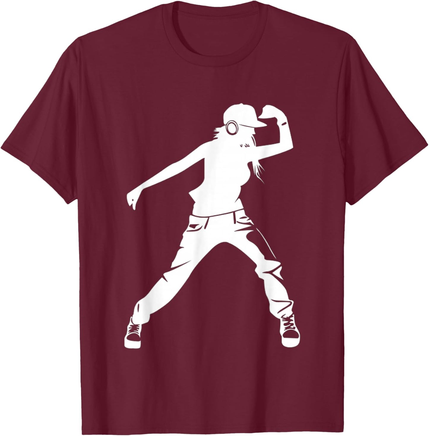 Girl Loves to Dance Hip Hop - Hiphop Dancer Breakdancing T-Shirt - T-Shirt | Maroon