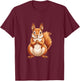 Squirrel Patriotic US Flag Animal Lover Graphic Women Kids Men T-Shirt - T-Shirt | Maroon