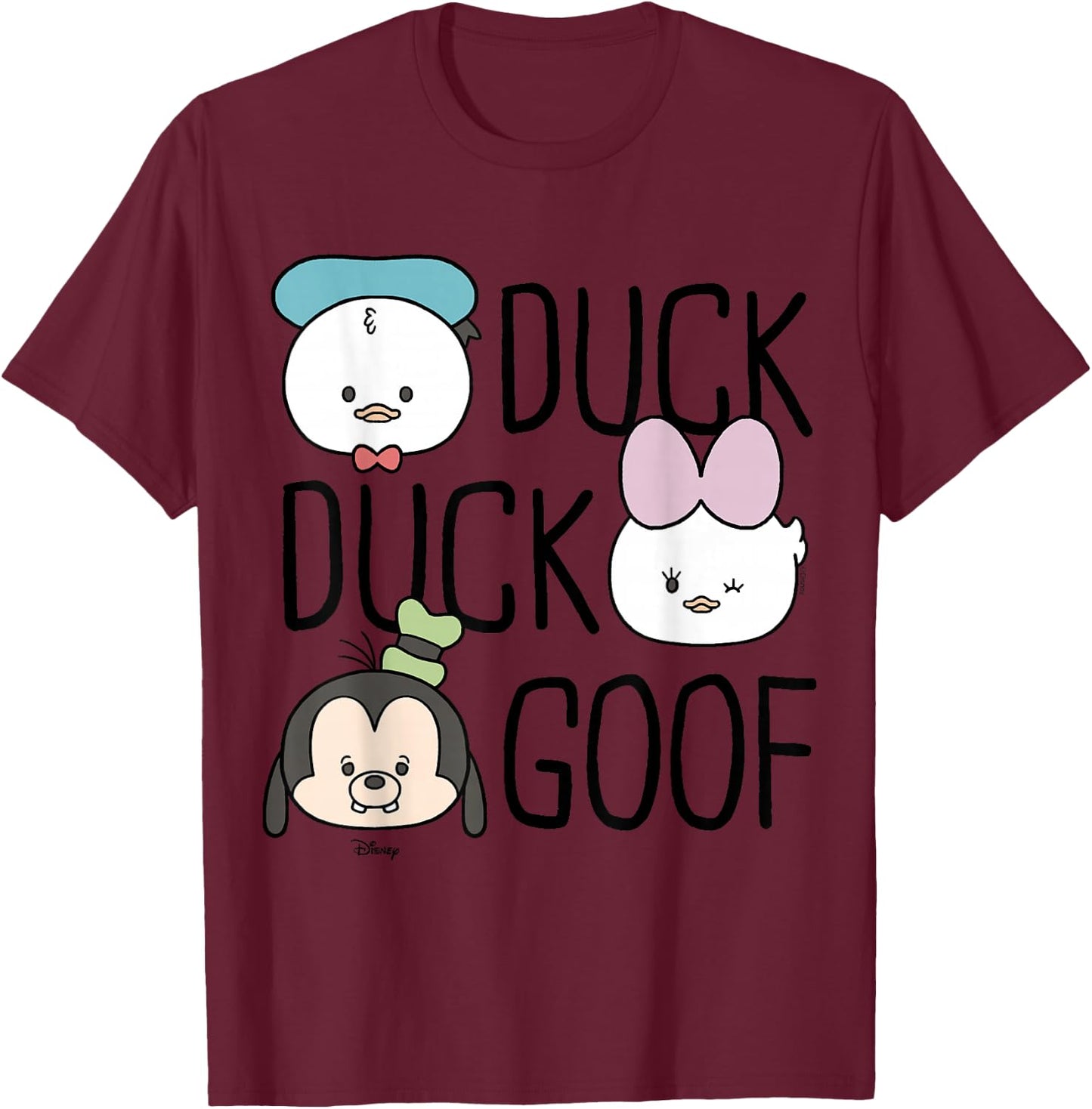 Donald Duck Daisy Duck Goofy Duck Duck Goof T-Shirt - T-Shirt | Maroon