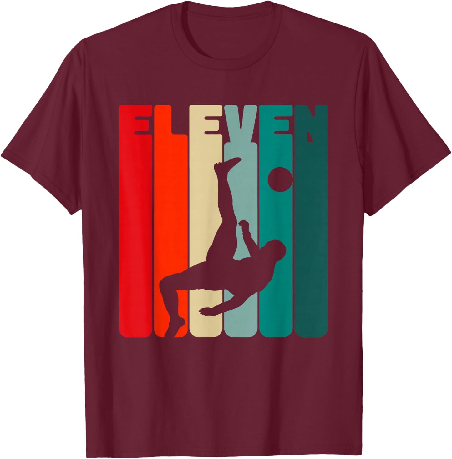 11th Birthday Footballer 11 Years Football Boys T-Shirt - T-Shirt | Maroon