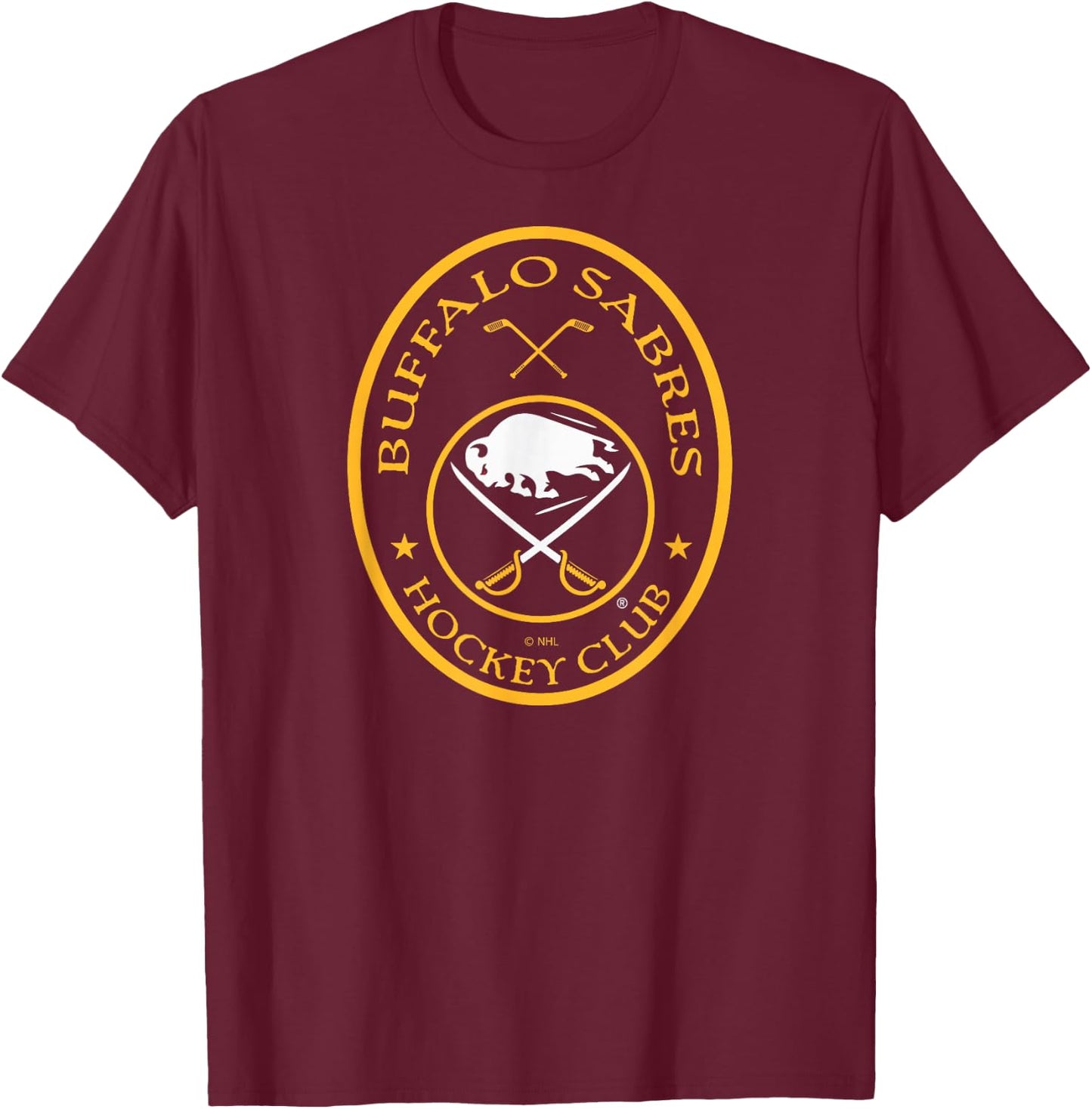 Buffalo Sabres Iconic Royal Blue Officially Licensed T-Shirt - T-Shirt | Maroon
