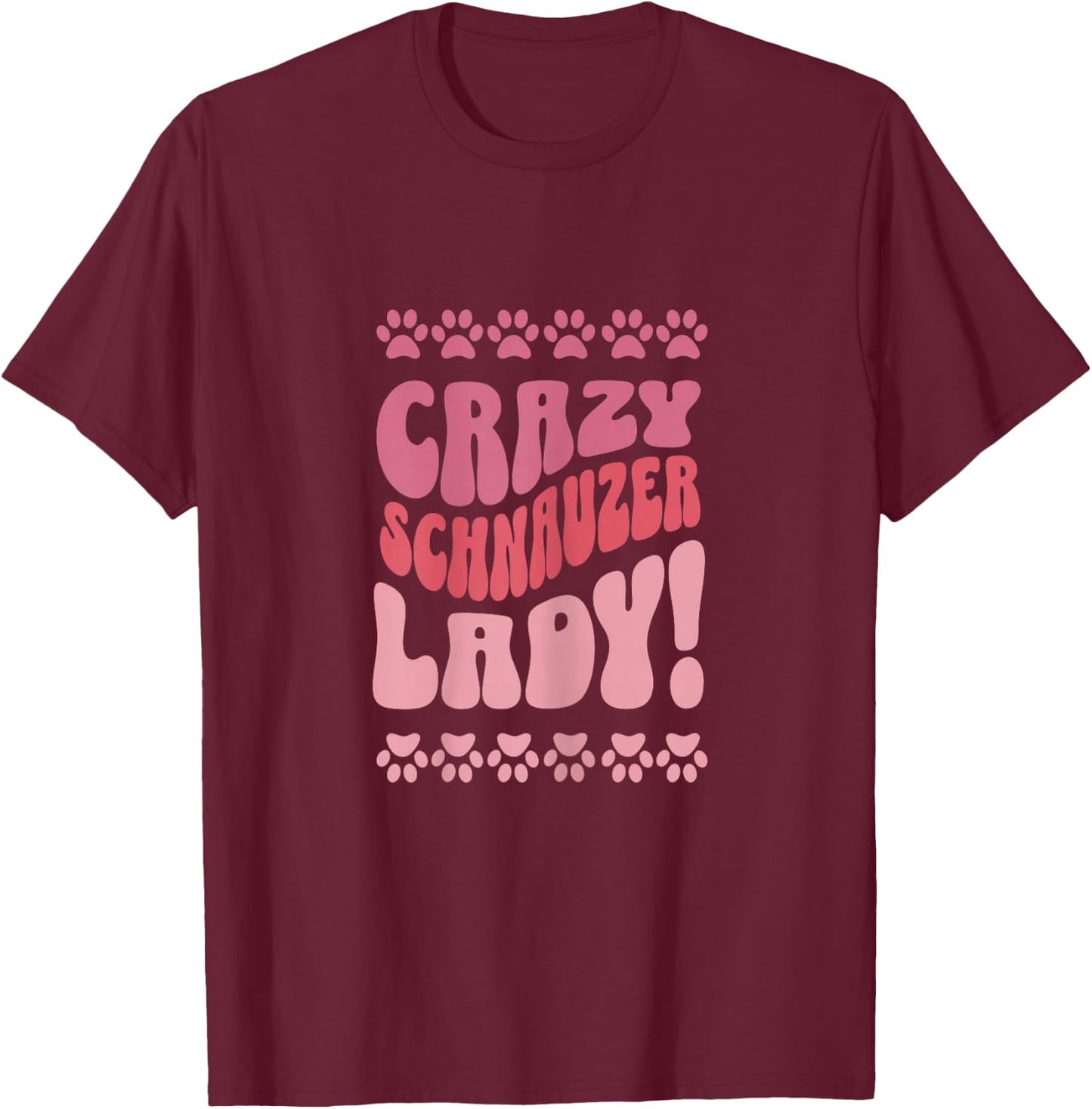 Crazy Airedale Terrier Lady Design for Dog Lovers T-Shirt - T-Shirt | Maroon