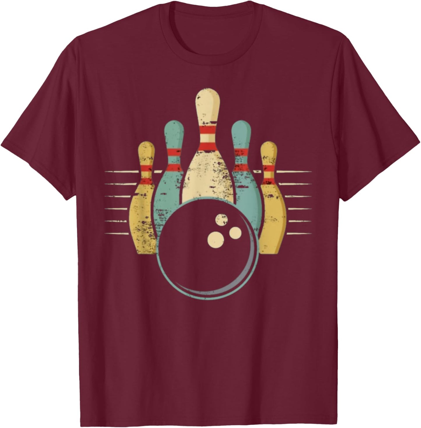 Funny Gift Funny Teen Bowling , Black, S T-Shirt - T-Shirt | Maroon