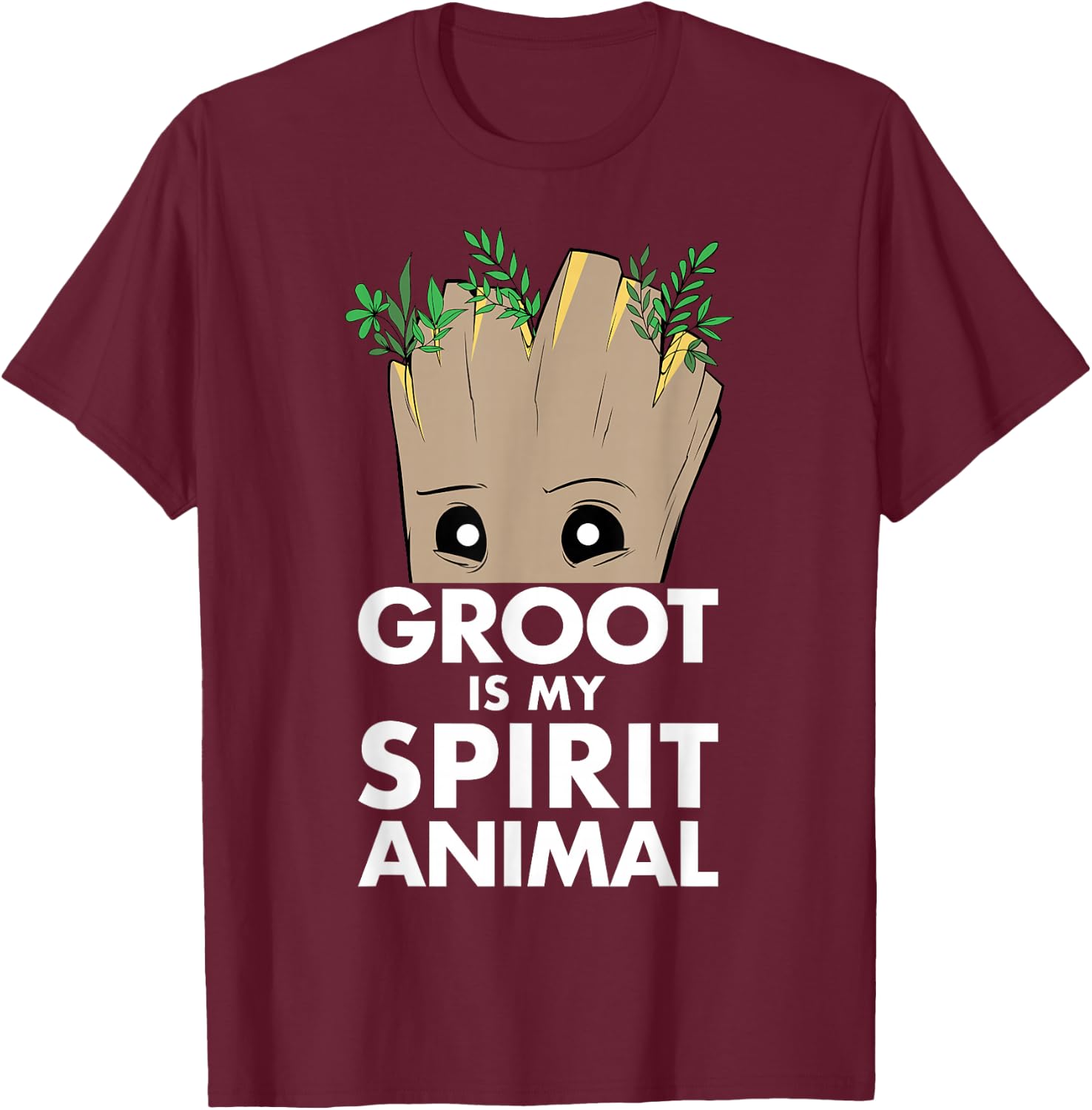 Marvel Guardians of The Galaxy Groot is My Spirit Animal T-Shirt - T-Shirt | Maroon