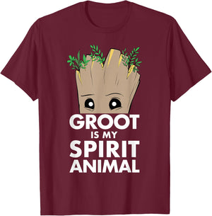 Marvel Guardians of The Galaxy Groot is My Spirit Animal T-Shirt - T-Shirt | Maroon