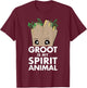 Marvel Guardians of The Galaxy Groot is My Spirit Animal T-Shirt - T-Shirt | Maroon