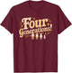 Great Grandma Four Generations Family Tree Silhouette T-Shirt - T-Shirt | Maroon