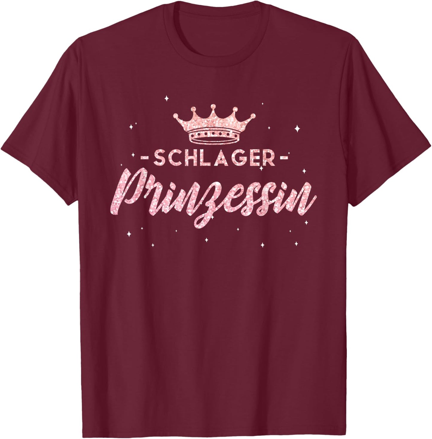 Women's Schlager Party Princess , black, s T-Shirt - T-Shirt | Maroon