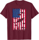 American Flag Shark T-Shirt - T-Shirt | Maroon