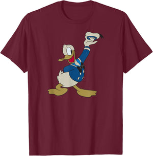 Donald Duck - Duck Salute T-Shirt - T-Shirt | Maroon