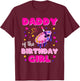 Daddy Of The Birthday Girl Art Painting Family Matching Dad T-Shirt - T-Shirt | Maroon