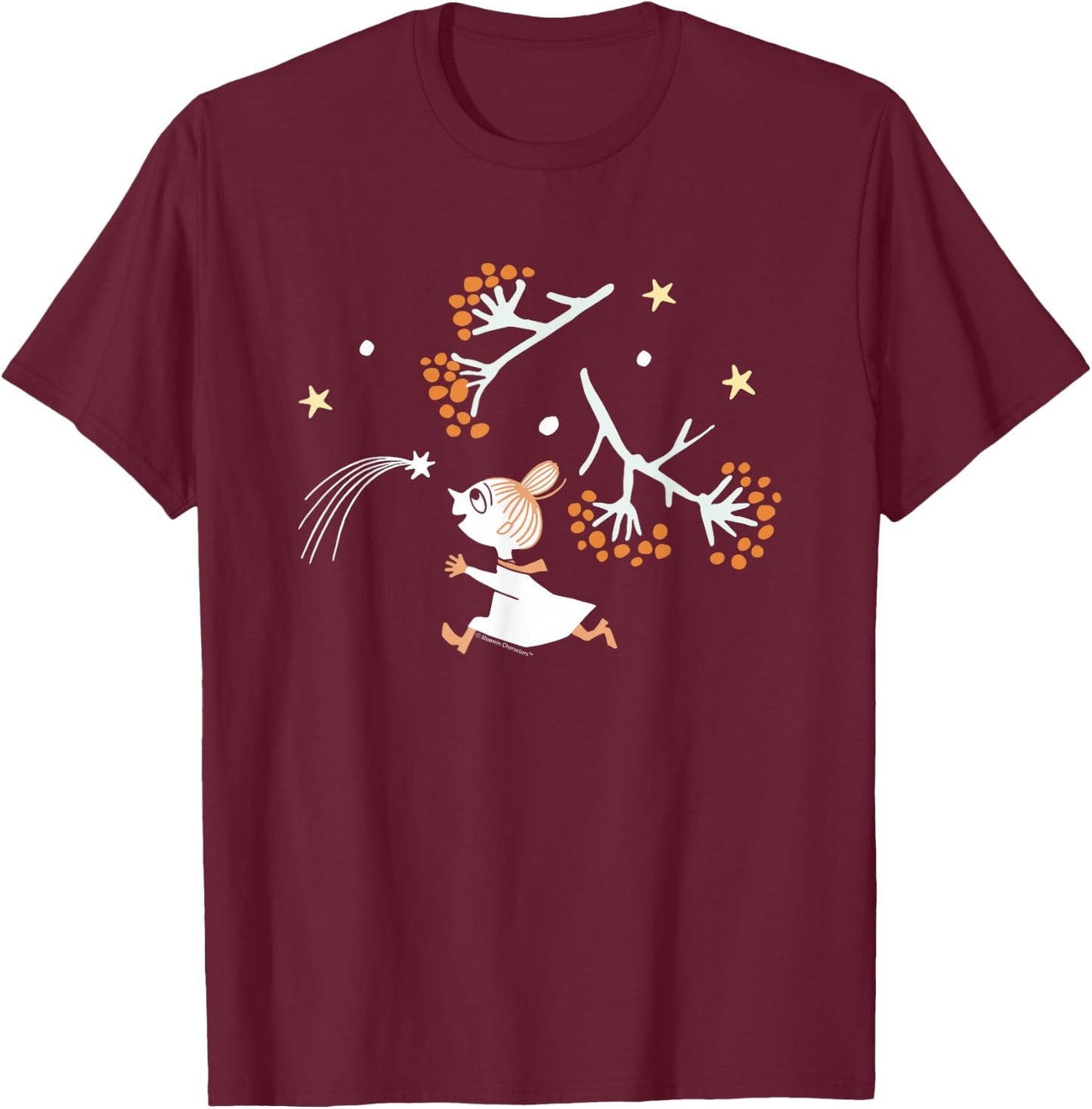 Mumin Little My Shooting Star Herbst Winter T-Shirt - T-Shirt | Maroon