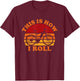 This Is How I Roll - E-bike Electric Bike Pun Quote Gift T-Shirt - T-Shirt | Maroon