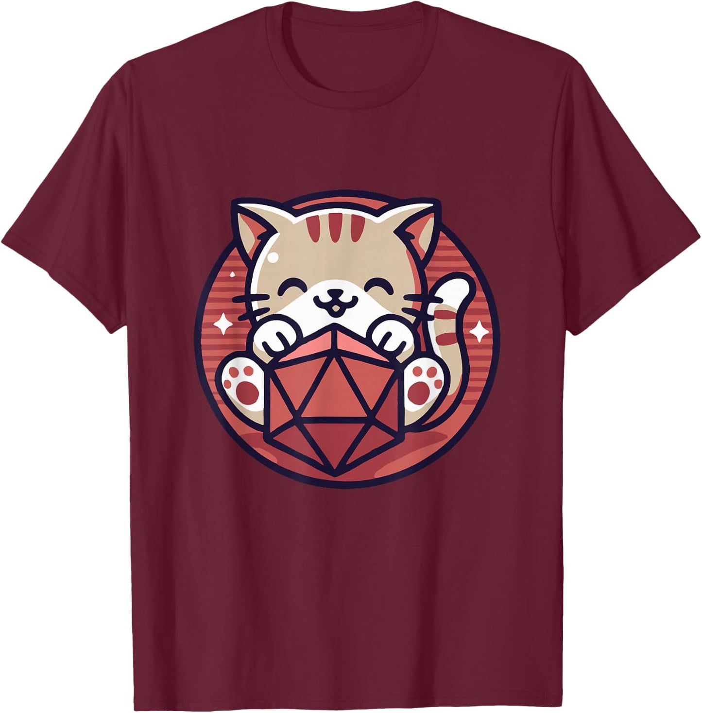 Chat With Dè RPG Humour Player Role Play , Black, S T-Shirt - T-Shirt | Maroon