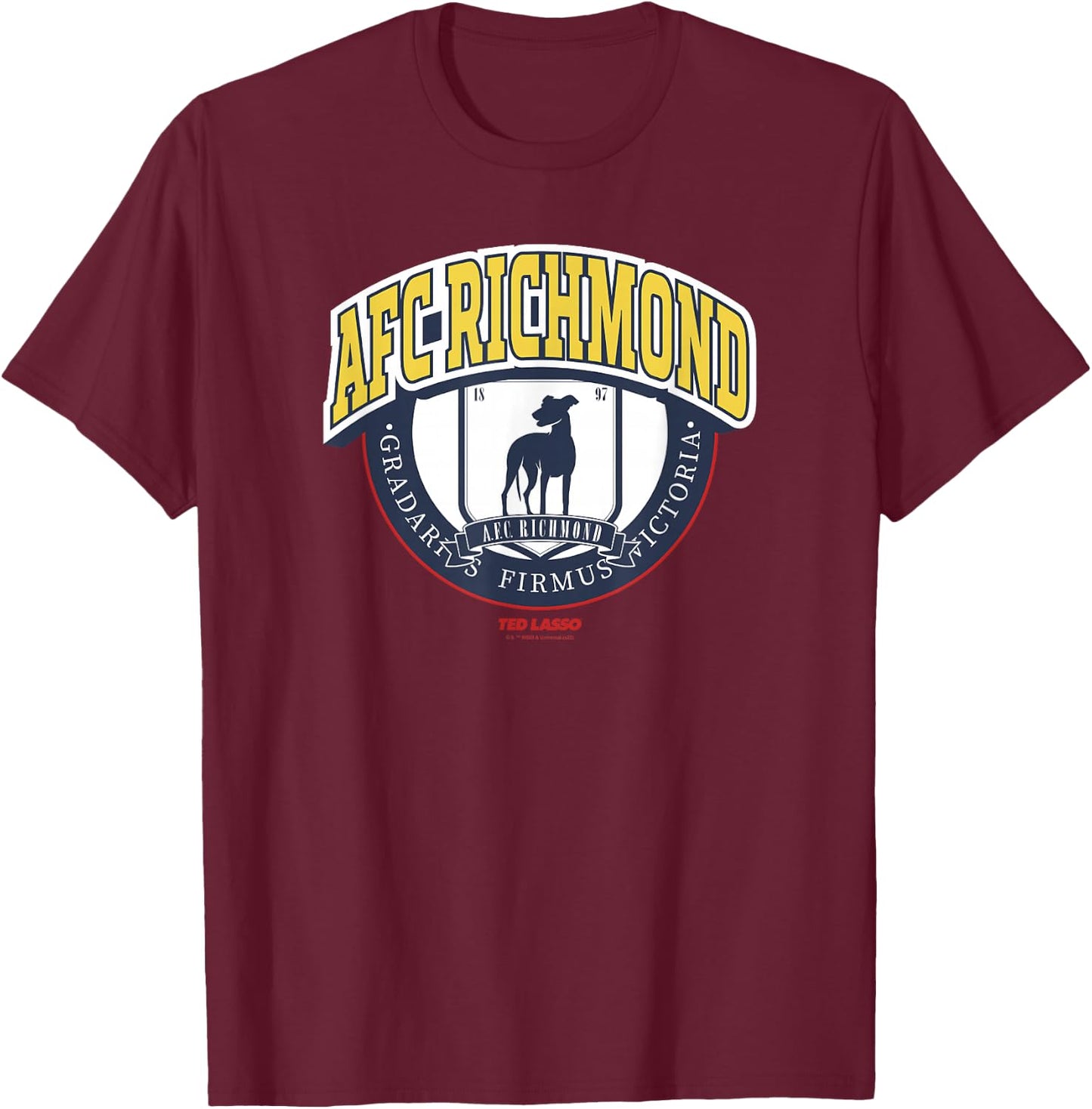 Ted Lasso AFC Richmond Gradarius Firmus Victoria T-Shirt - T-Shirt | Maroon