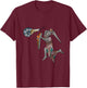Marginalia Knight vs snail - Medieval Meme - MargiKnights T-Shirt - T-Shirt | Maroon