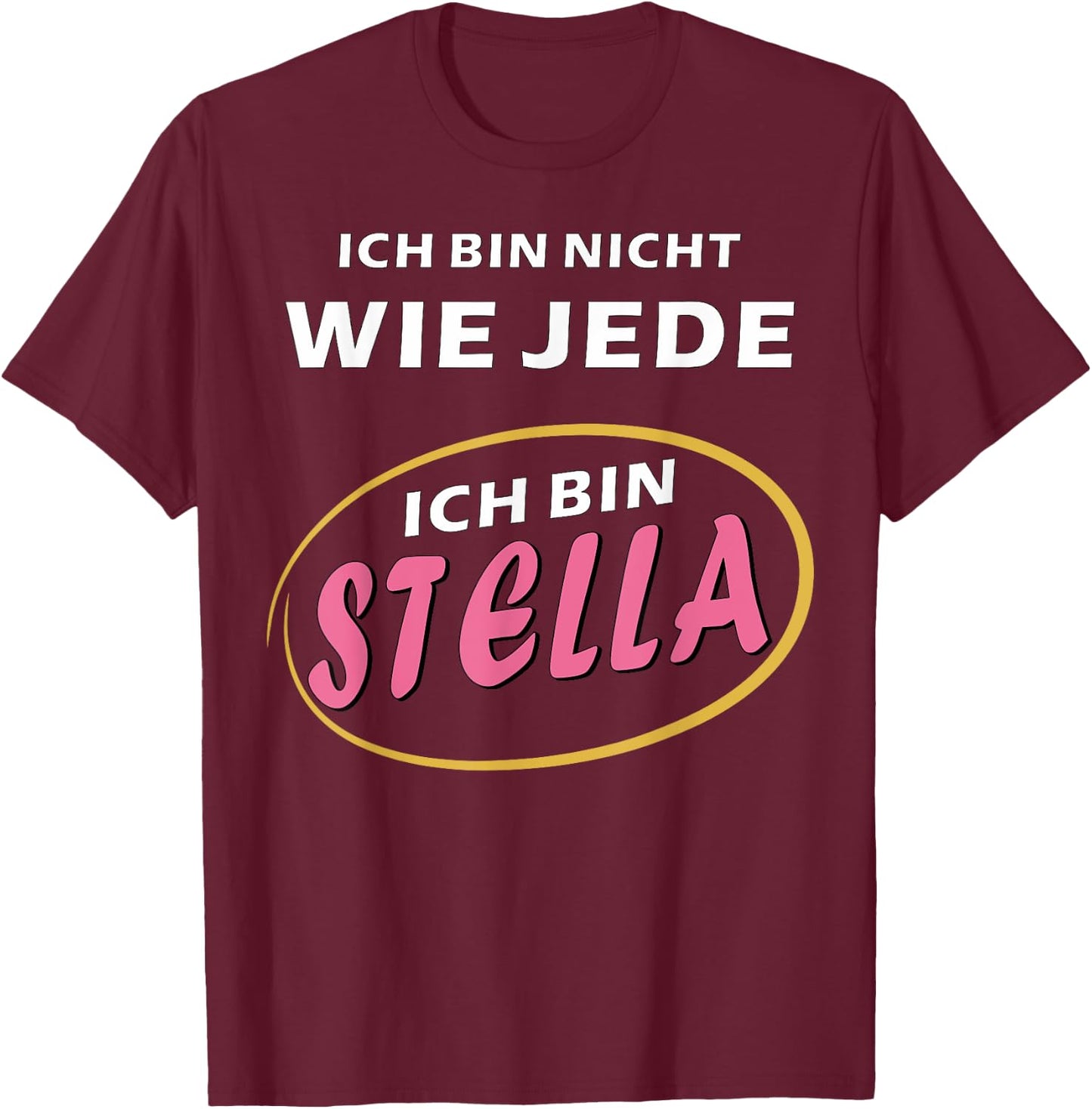 Stella First Name Girls Women Gift Ideas for Stella , black T-Shirt - T-Shirt | Maroon