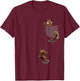 Cute Little Squirrel Playing, Climbing in Pocket, Chipmunk T-Shirt - T-Shirt | Maroon