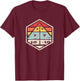 Retro badge shuffleboard board T-Shirt - T-Shirt | Maroon
