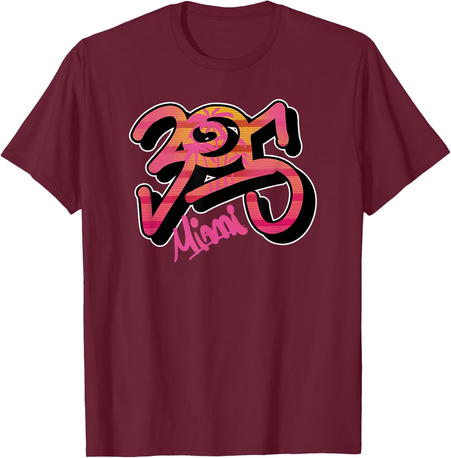 305 Miami Swag T-Shirt - T-Shirt | Maroon