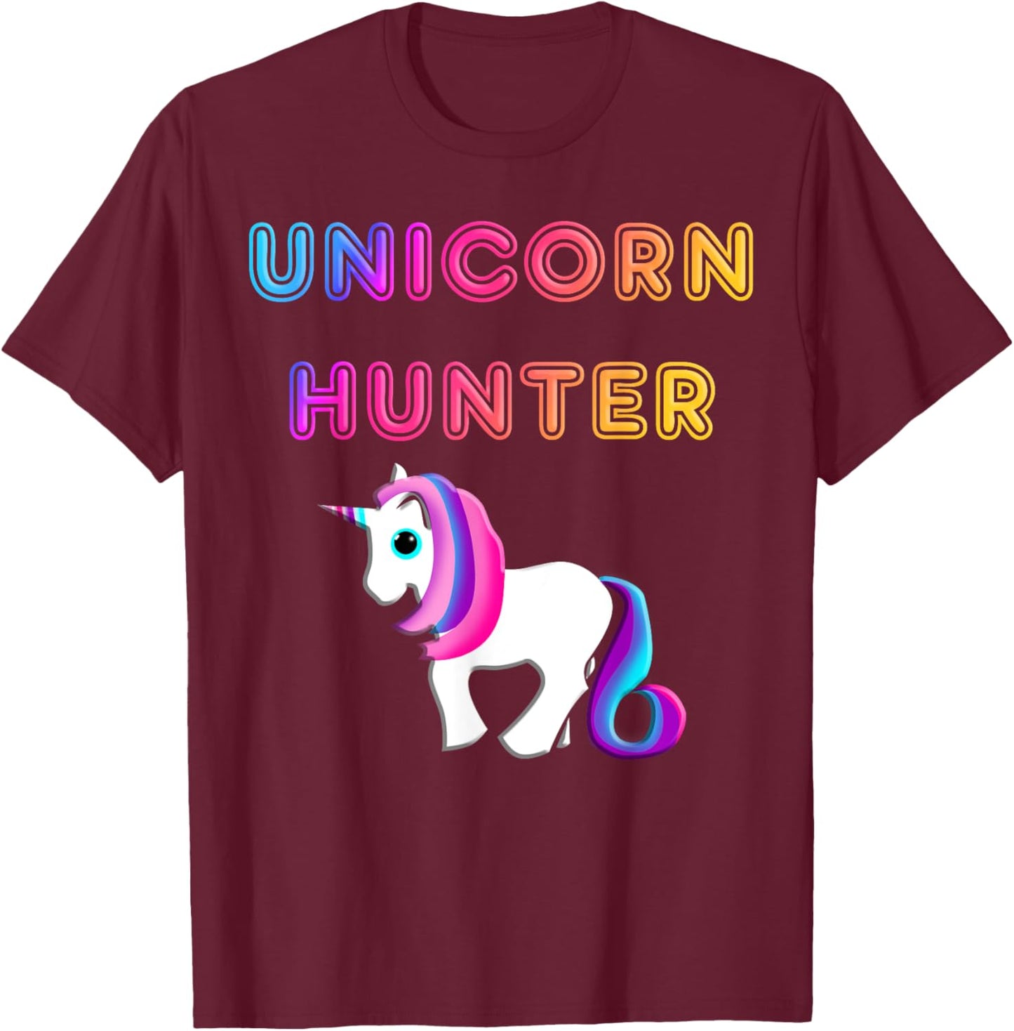 Unicorn Hunter T-Shirt - T-Shirt | Maroon