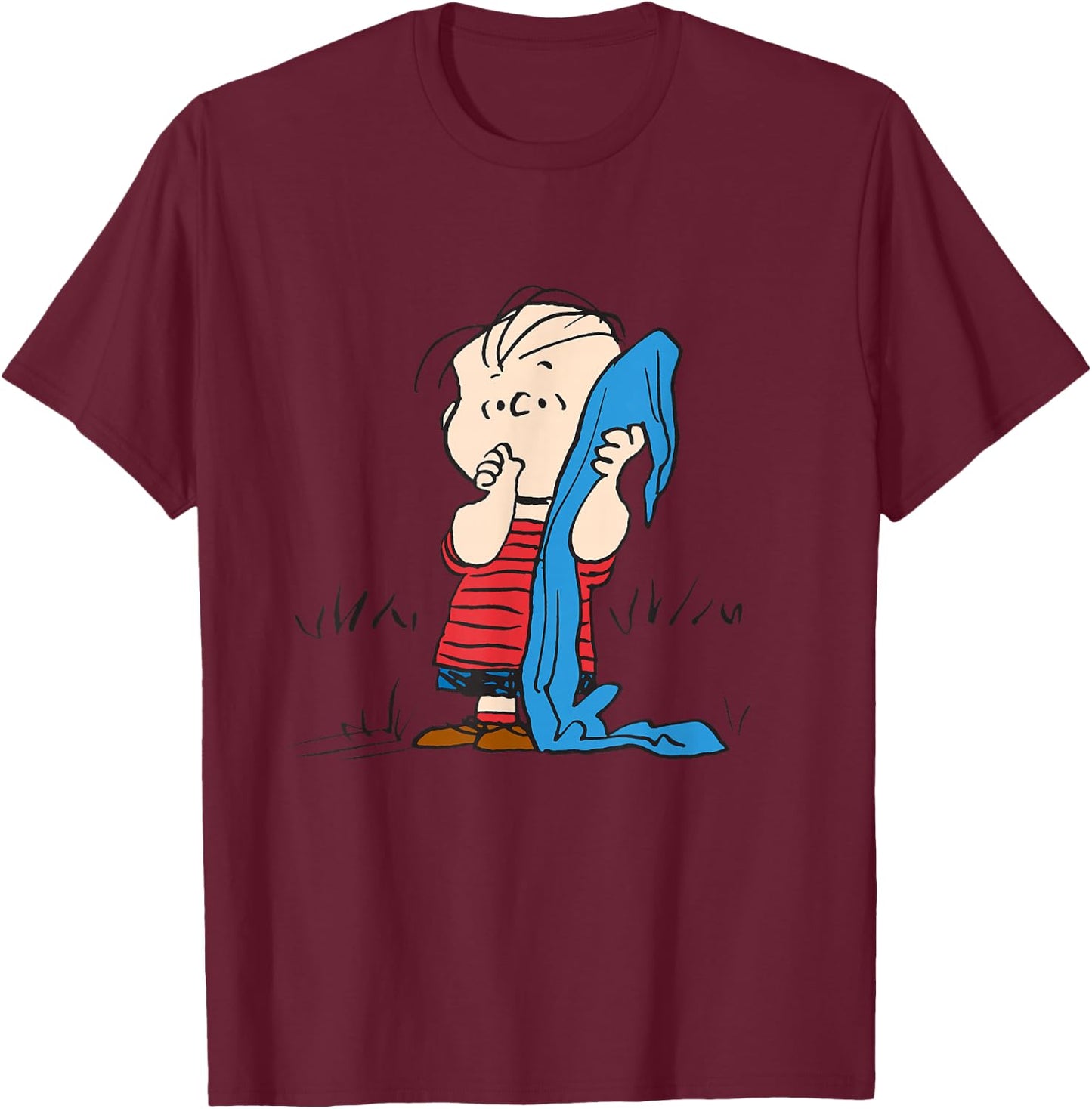 Peanuts Linus Van Pelt , blue T-Shirt - T-Shirt | Maroon