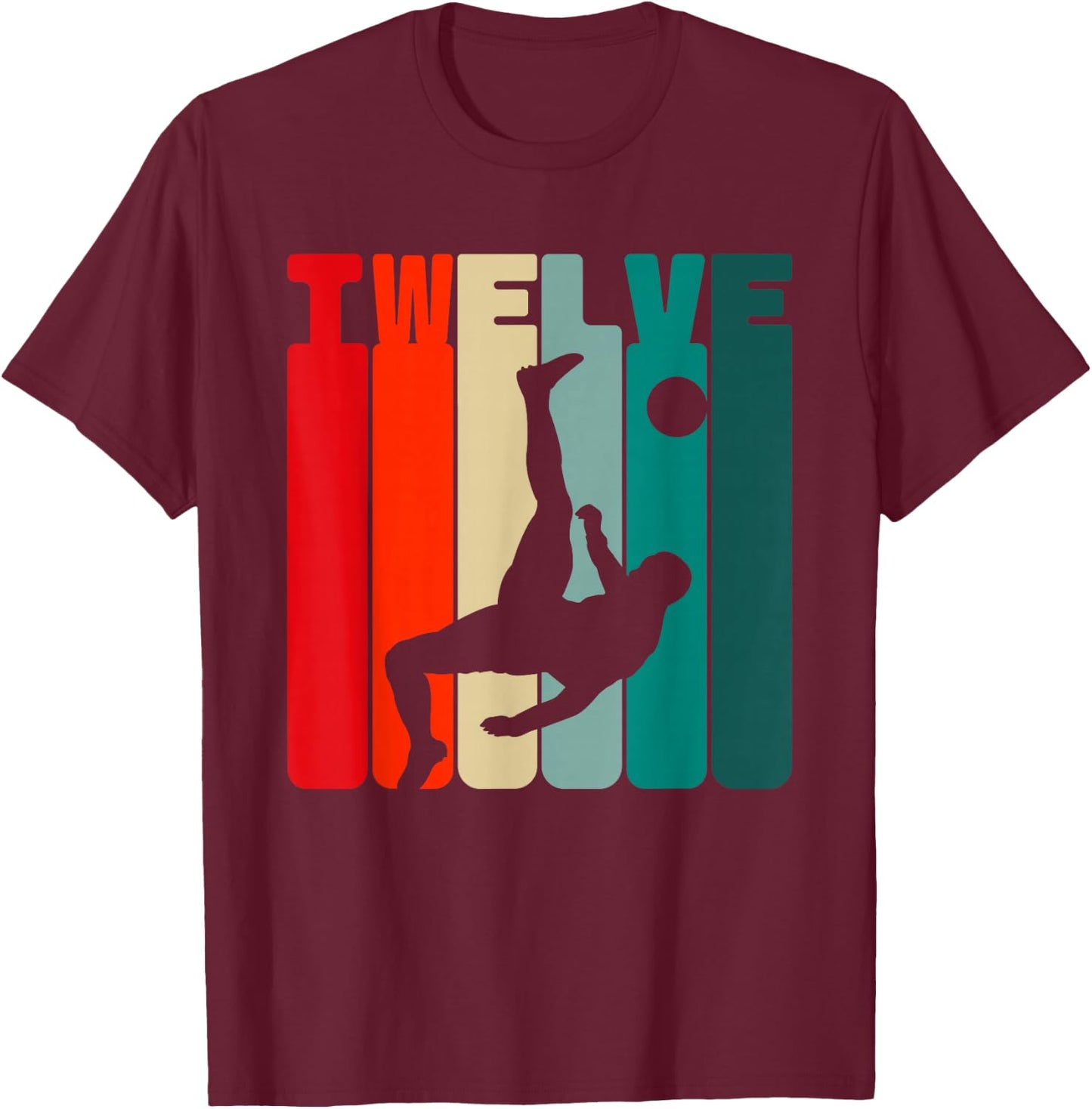 12. Geburtstag Fußballer 12 Jahre Fußball Jungs T-Shirt - T-Shirt | Maroon