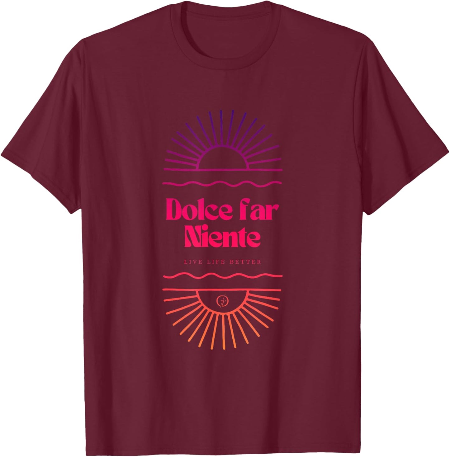 Dolce Far Niente #35 - Friedlicher Urlaub T-Shirt - T-Shirt | Maroon