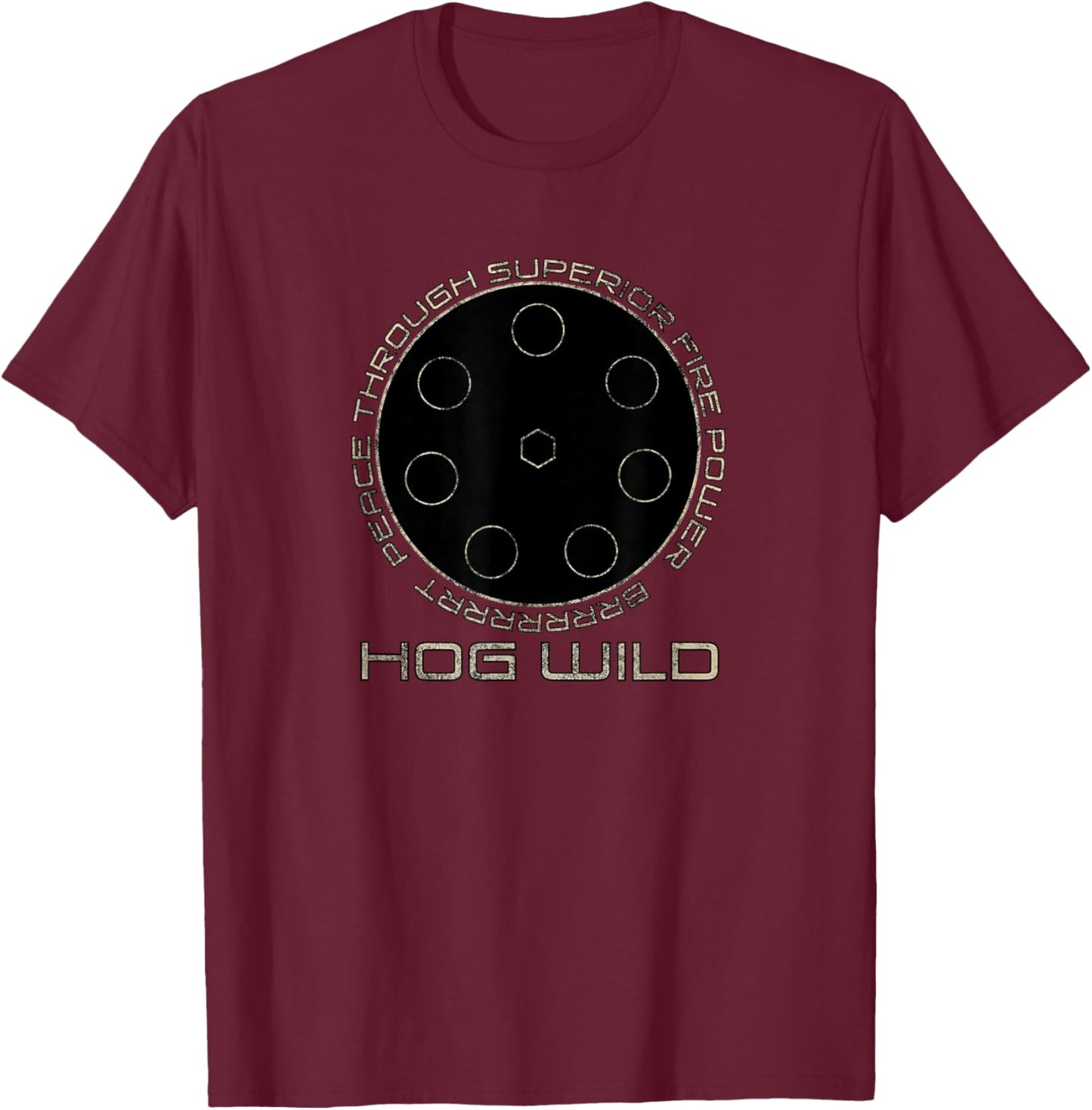 Peace Through Superior Firepower A-10 Warthog T Shirt T-Shirt - T-Shirt | Maroon