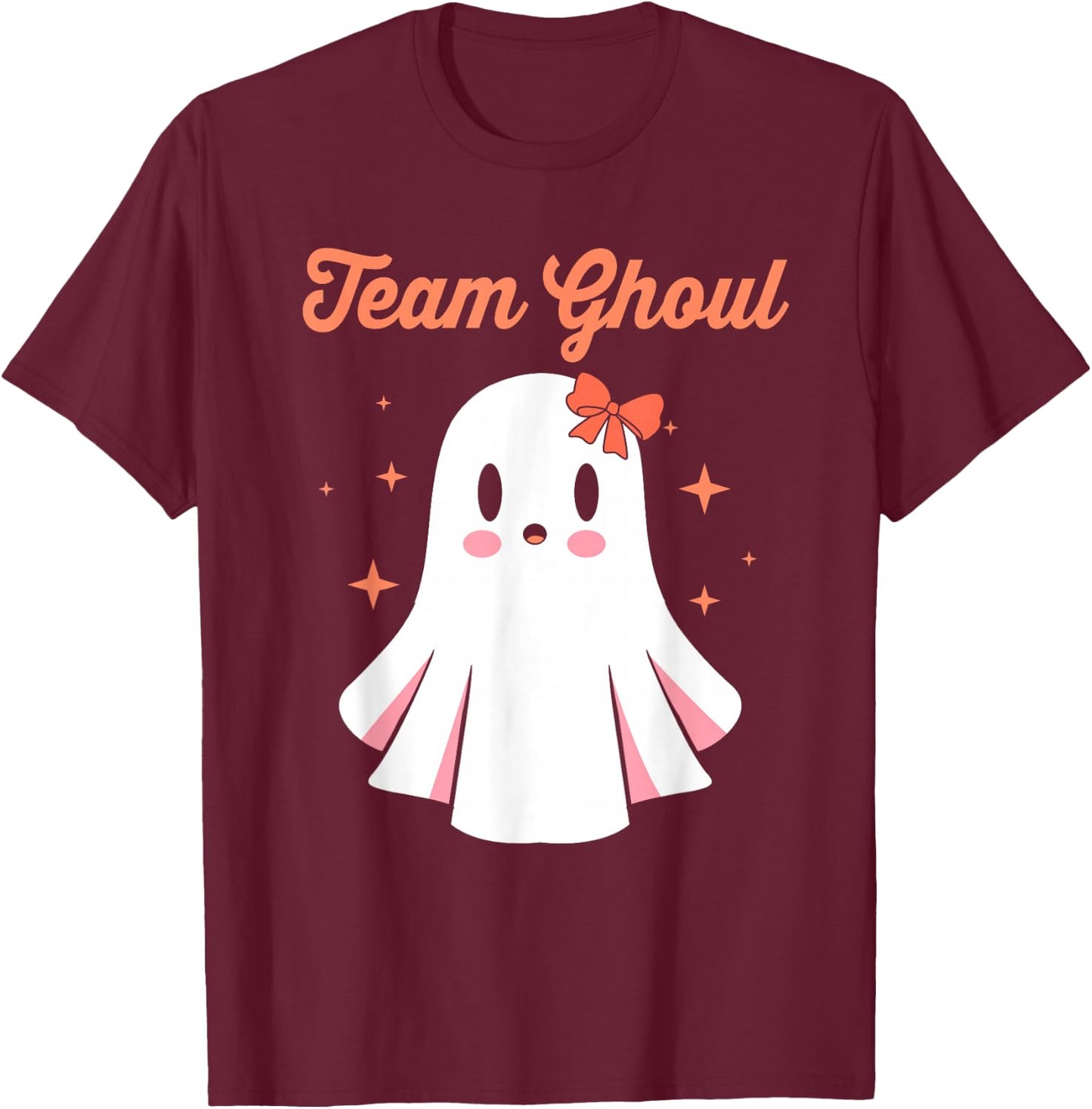 Baby Shower Team Girl Halloween Gender Reveal Team Ghoul T-Shirt - T-Shirt | Maroon