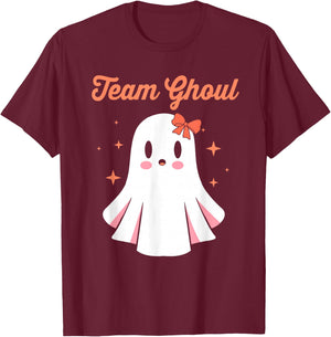 Baby Shower Team Girl Halloween Gender Reveal Team Ghoul T-Shirt - T-Shirt | Maroon
