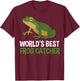 World's Best Frog Catcher Children Boys Girls Frog T-Shirt - T-Shirt | Maroon